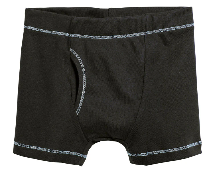 Boys Soft Cotton Boxer Brief | Black - Drispect