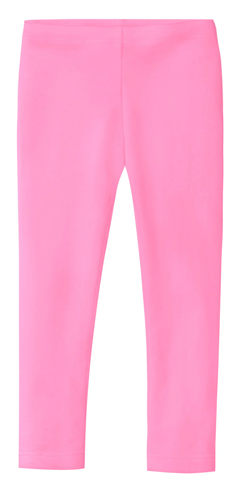 Girls Soft 100% Cotton Solid Colored Leggings | Bubblegum - Drispect
