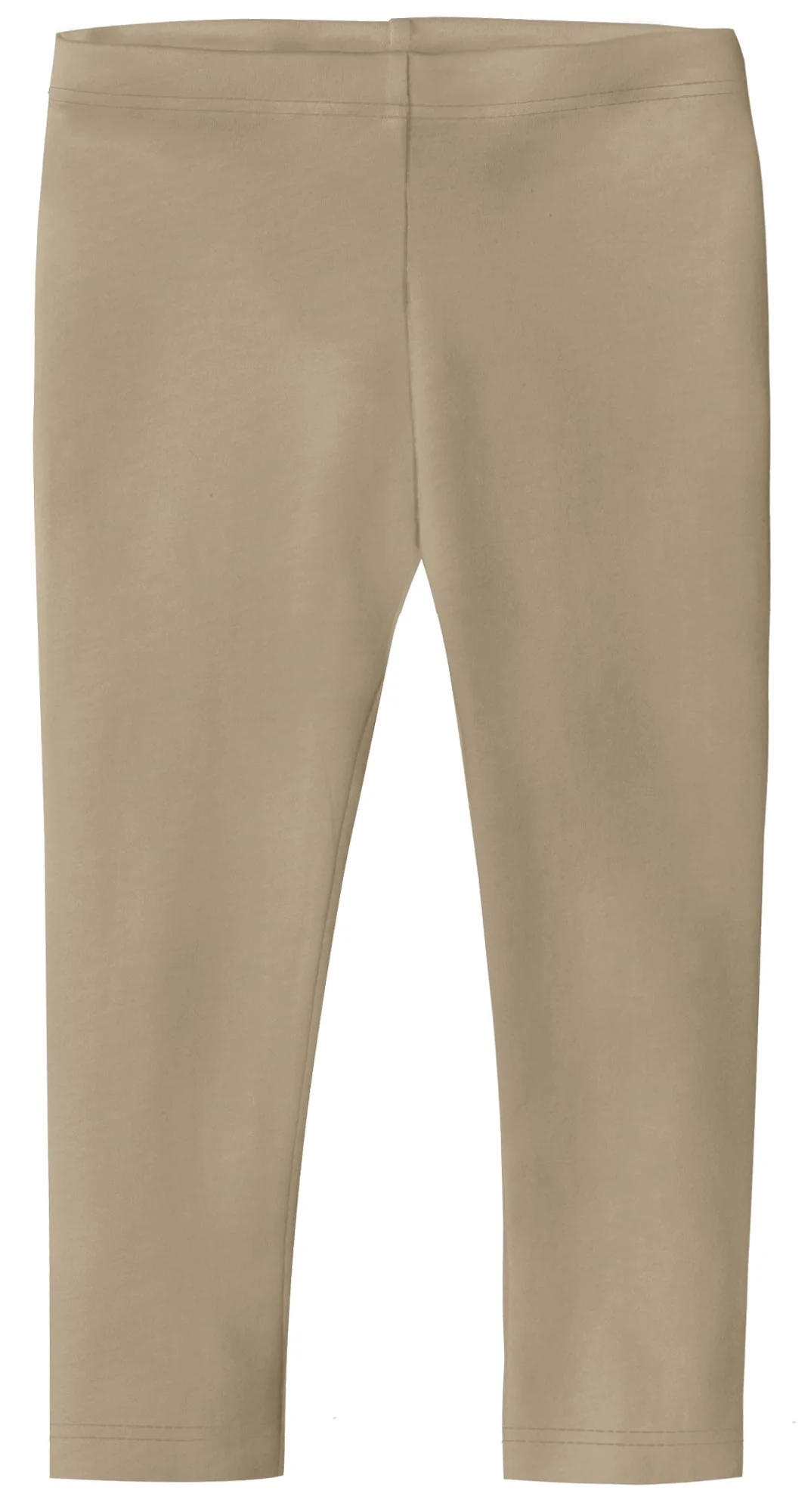 Girls Soft 100% Cotton Capri Leggings | Dark Khaki - Drispect