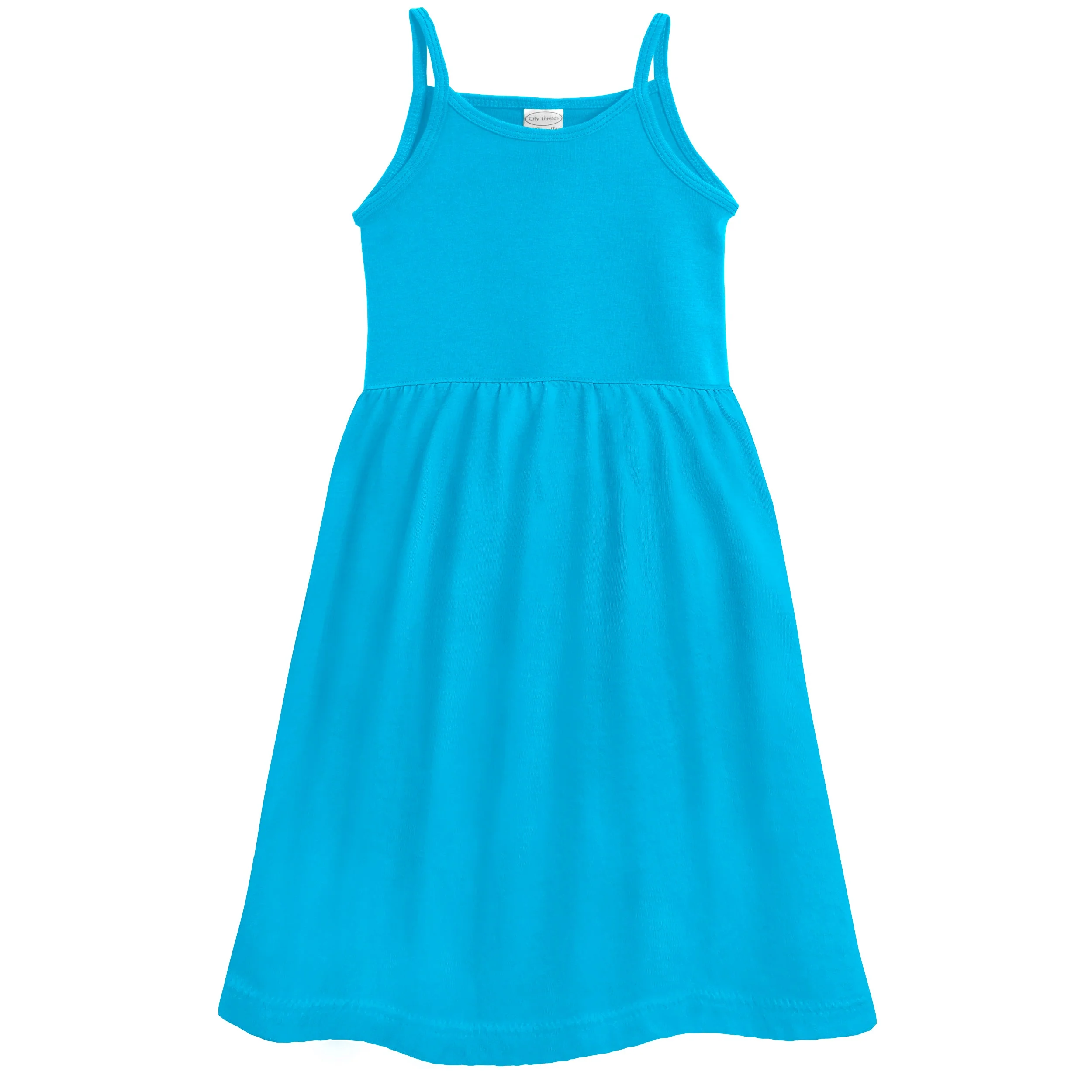 Soft Organic Cotton Empire Camisole Sundress | Turquoise - Drispect