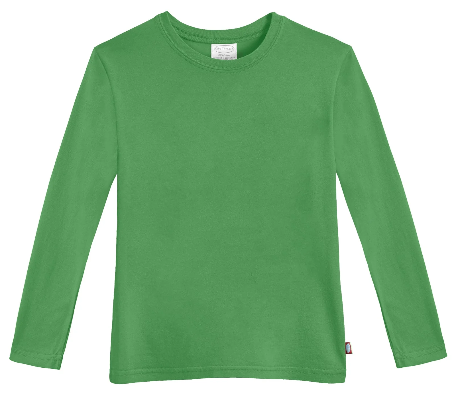 Boys Soft Cotton Jersey Long Sleeve Tee | Elf Green - Drispect