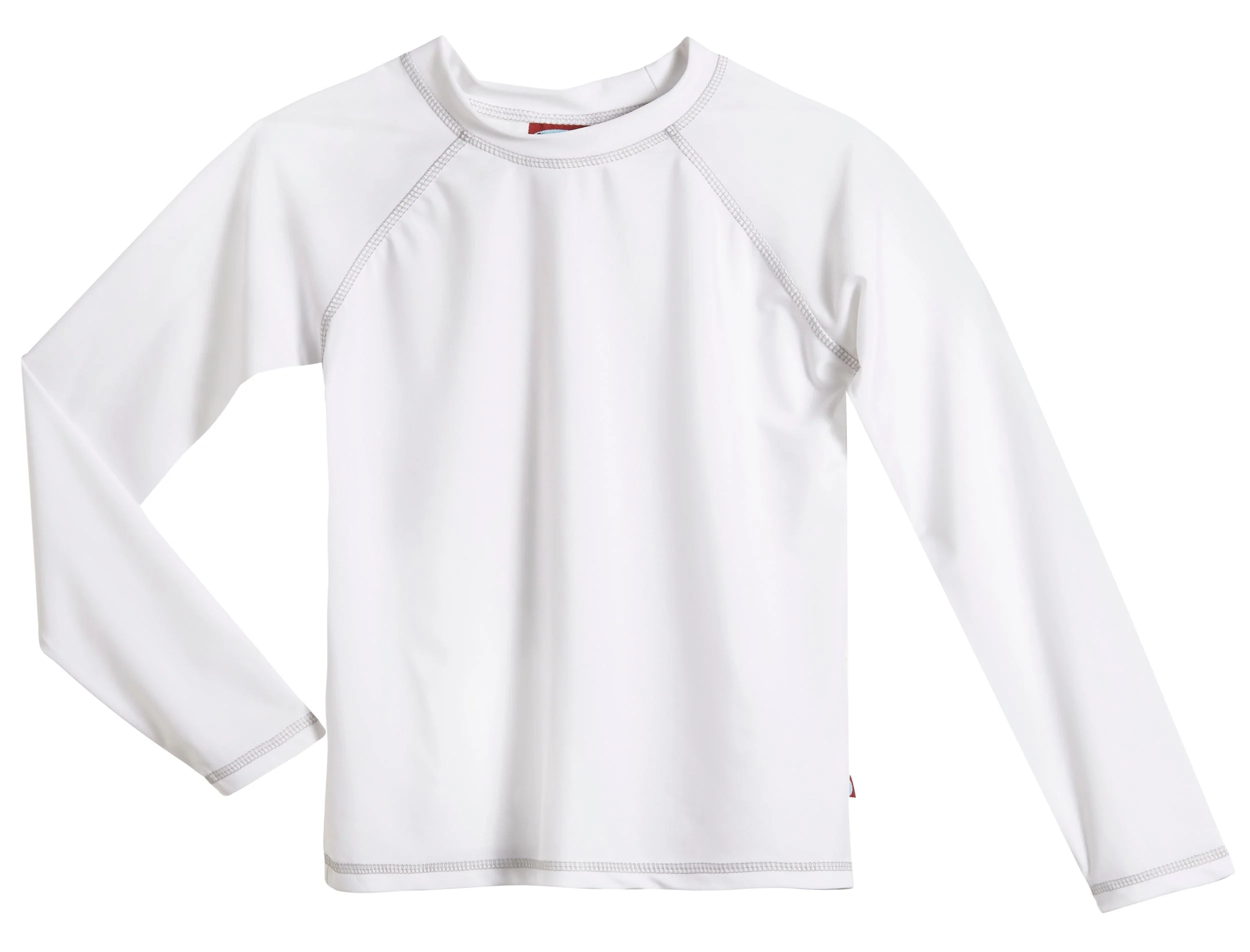Boys UPF 50+ Long Sleeve Rashguard | White - Drispect