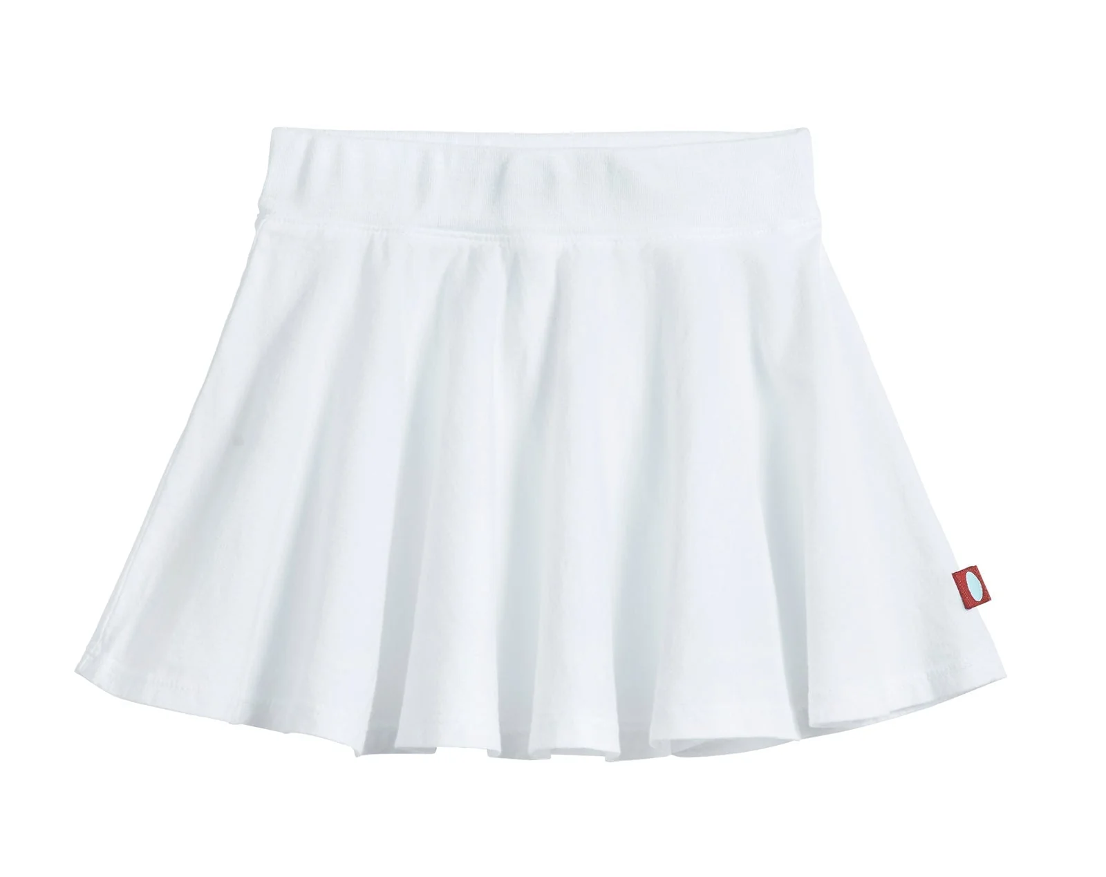 Girls Soft Cotton Jersey Twirly Skirt | White - Drispect