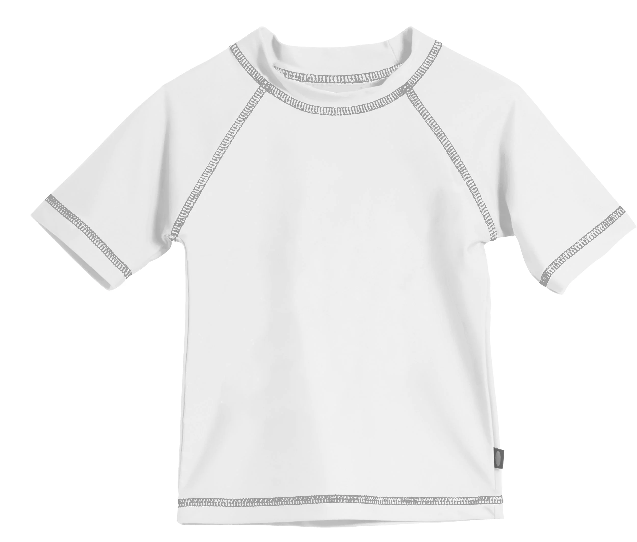 Boys UPF 50+ Short Sleeve Rashguard | White - Drispect