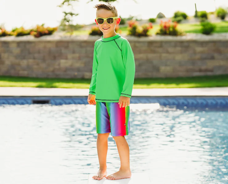 Boys UPF 50+ Long Sleeve Rashguard | White - Drispect