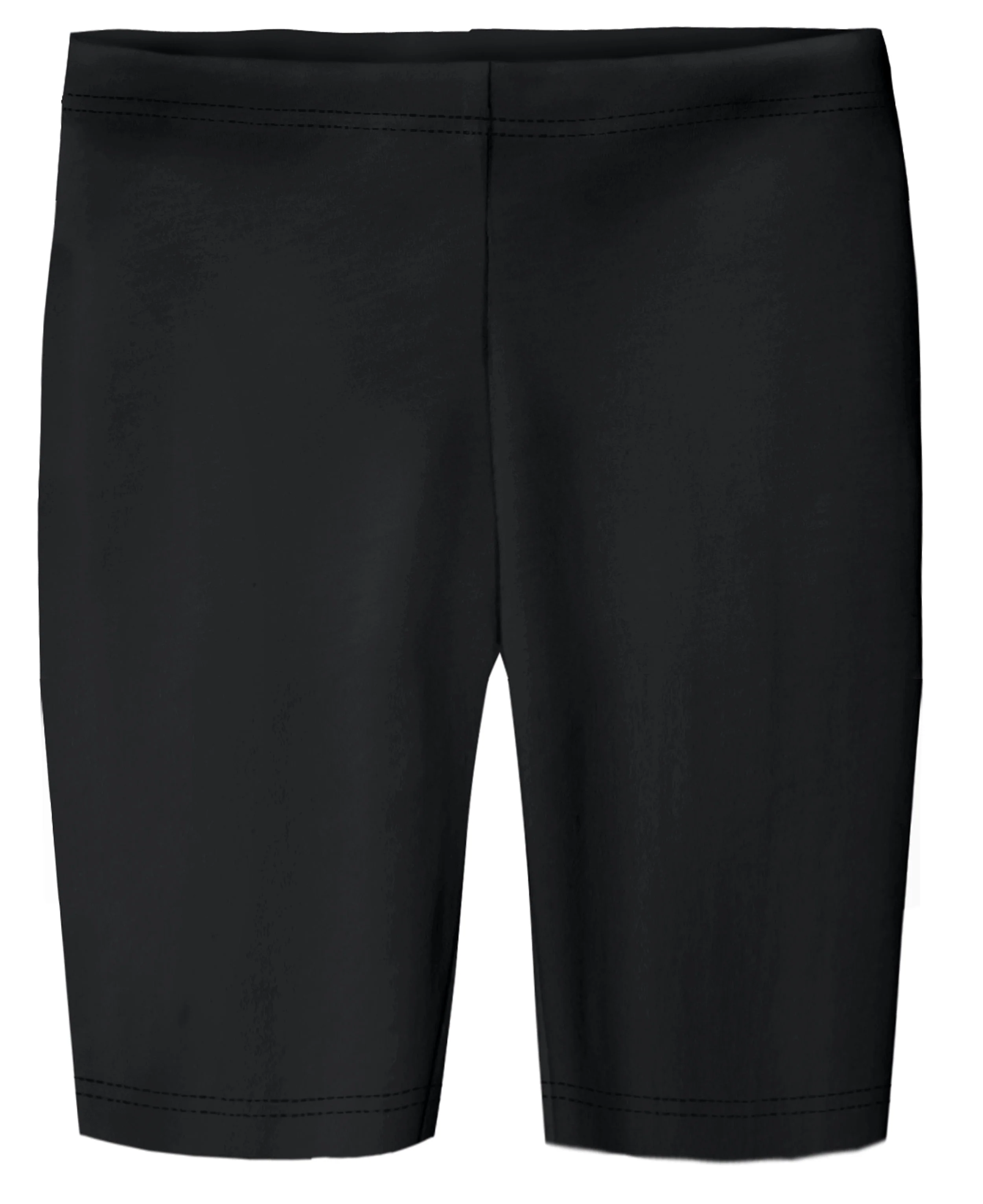 Girls Soft Cotton Long Bike Shorts | Black - Drispect