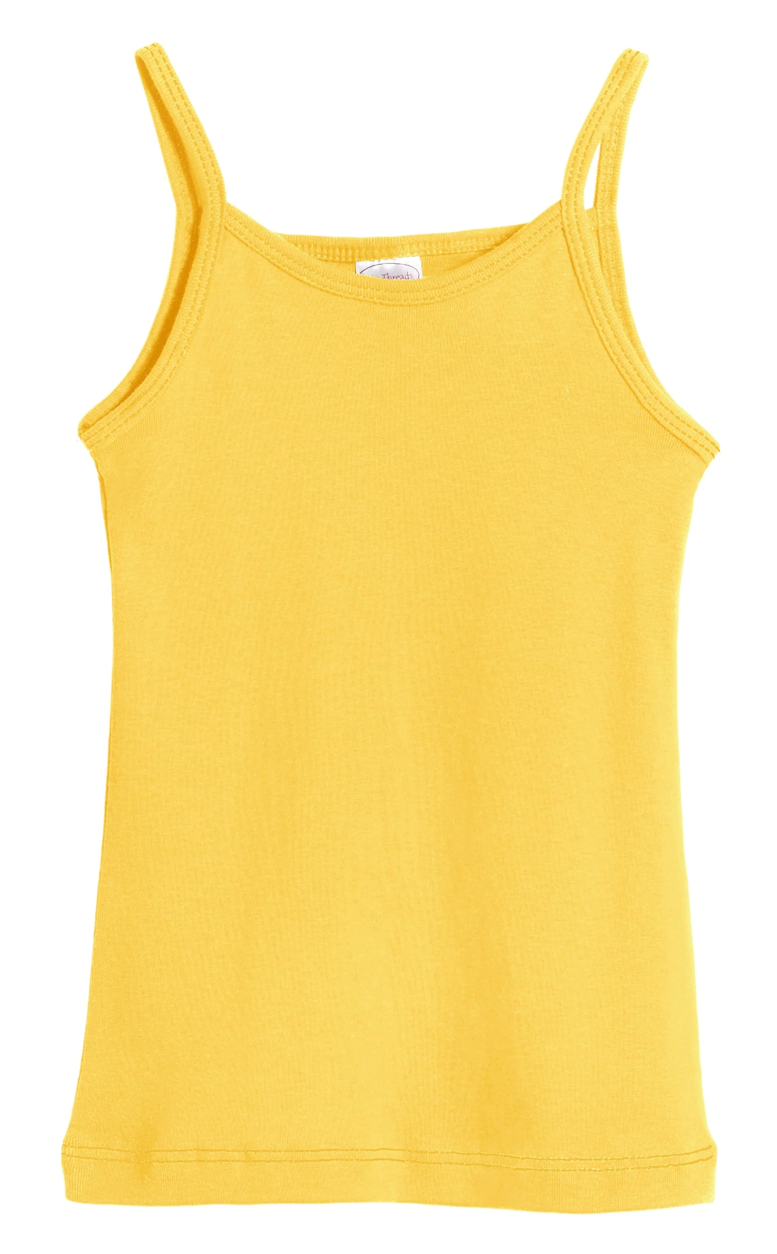 Girls Soft Cotton Camisole | Yellow - Drispect