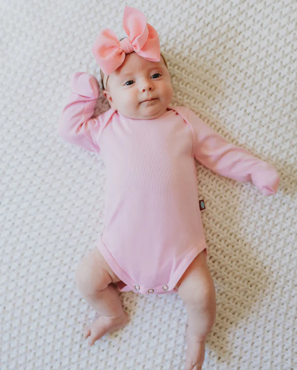 Super-Soft Organic Cotton Baby Rib Long Sleeve Snap Onesie| Turquoise - Drispect