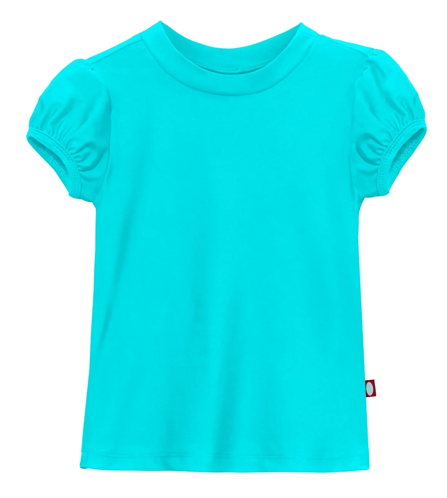 Girls UPF 50+ Puff Sleeve Rashguard | Turquoise - Drispect