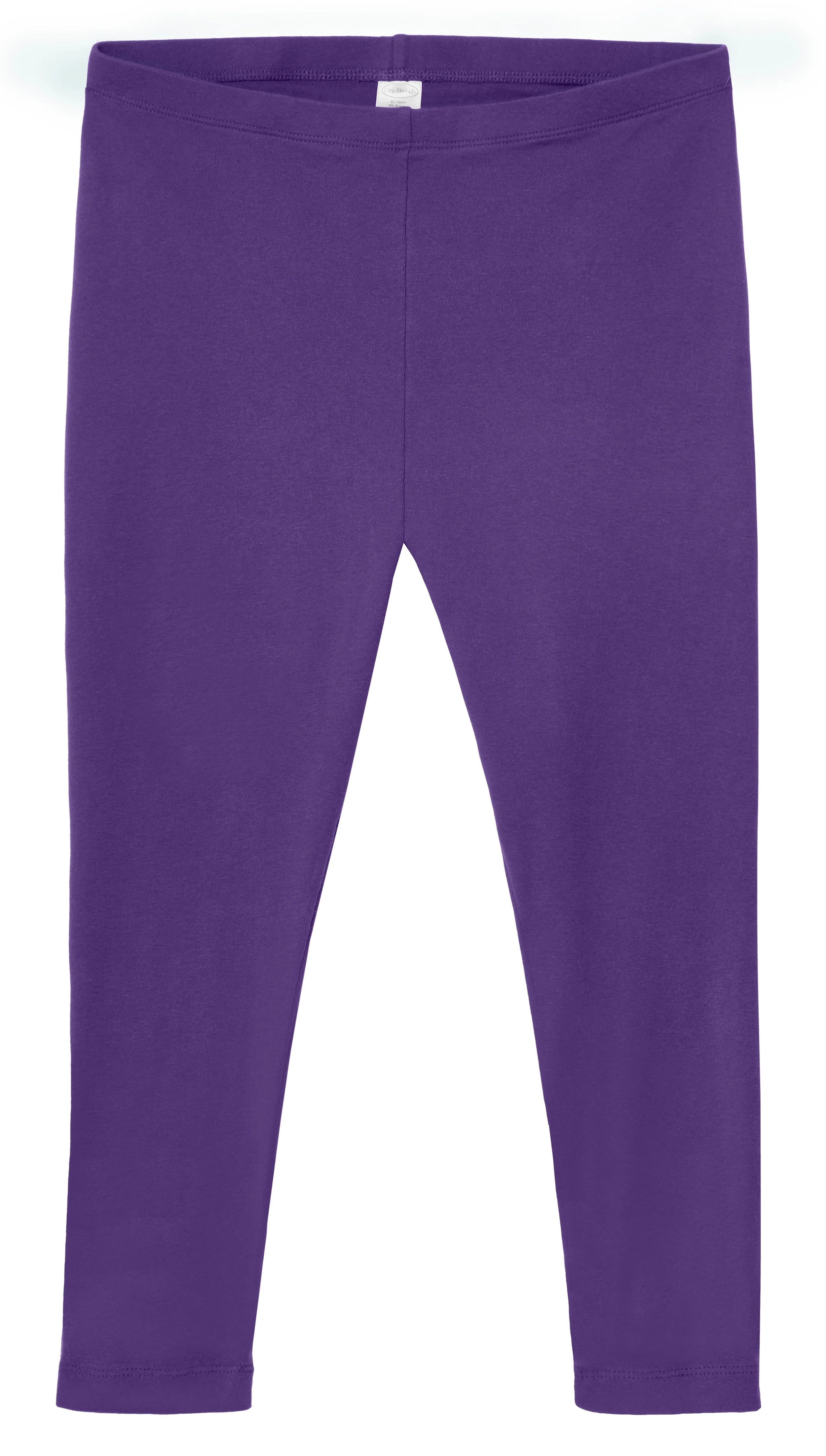 Women's 100% Cotton Soft Capri Leggings | Purple - Drispect