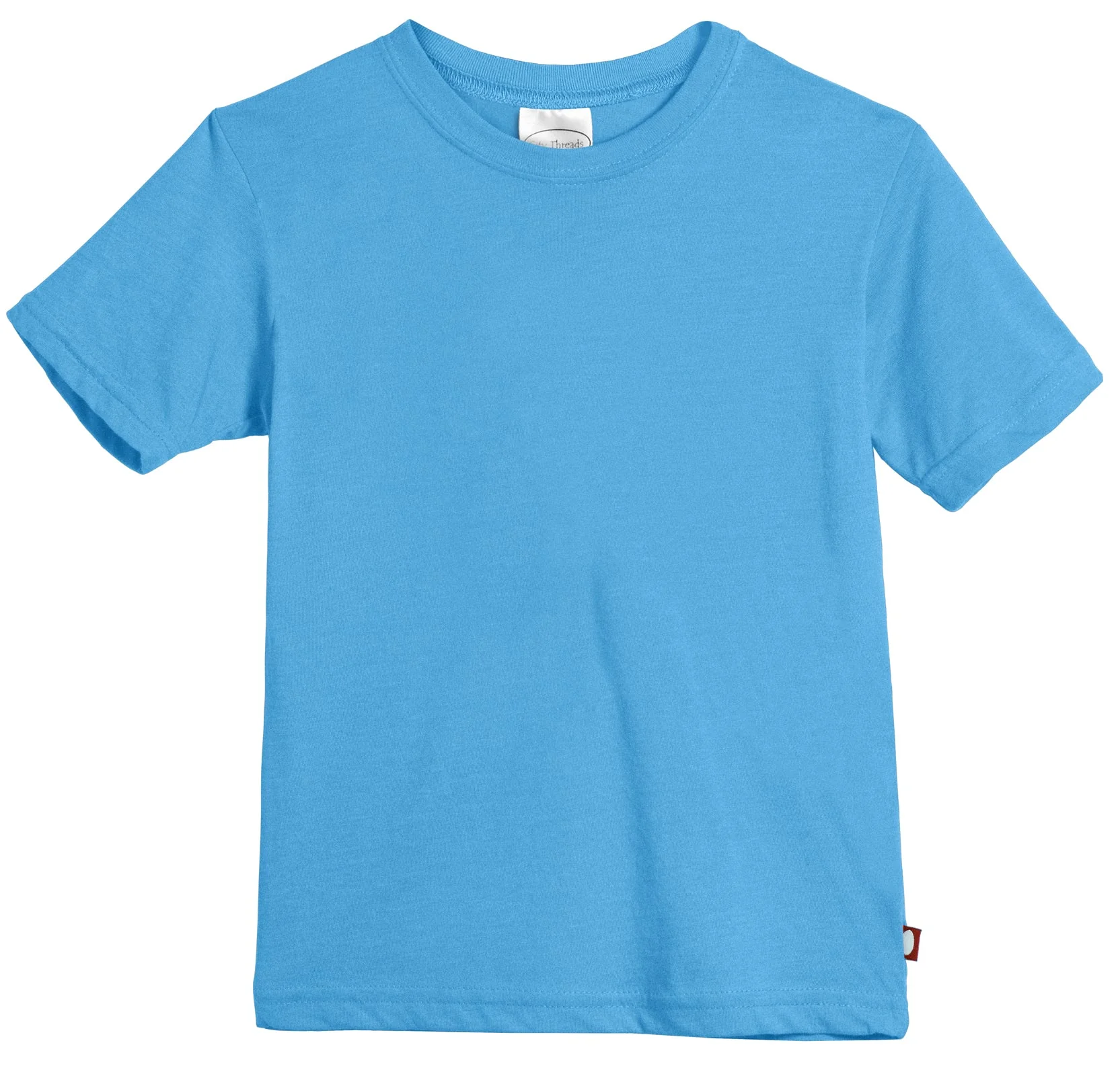 Boys Soft Organic Cotton Jersey Short Sleeve Crew Tee | Sea - Drispect