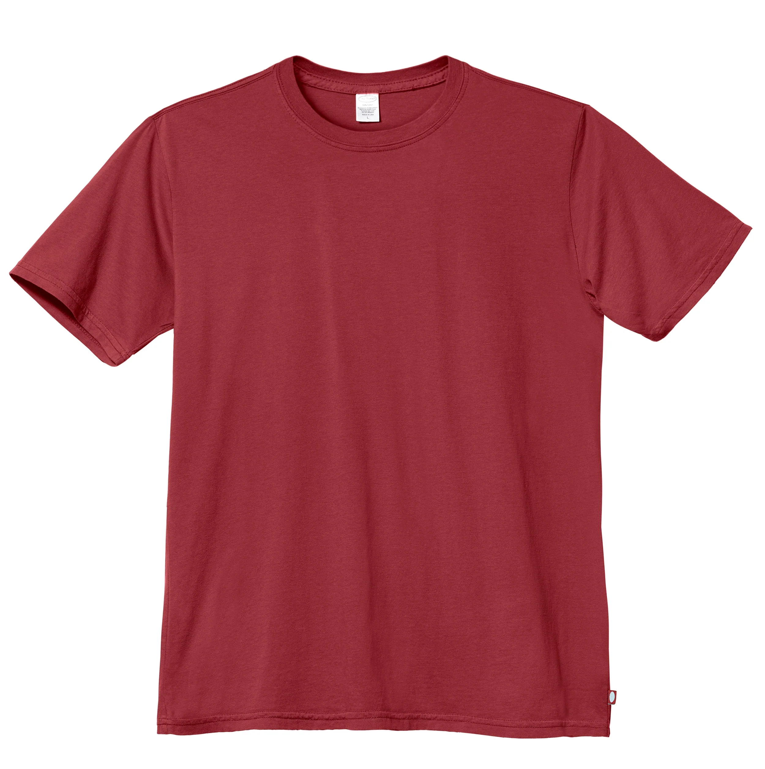Men's Soft Organic Cotton Short Sleeve Crew Tee | Red - Drispect