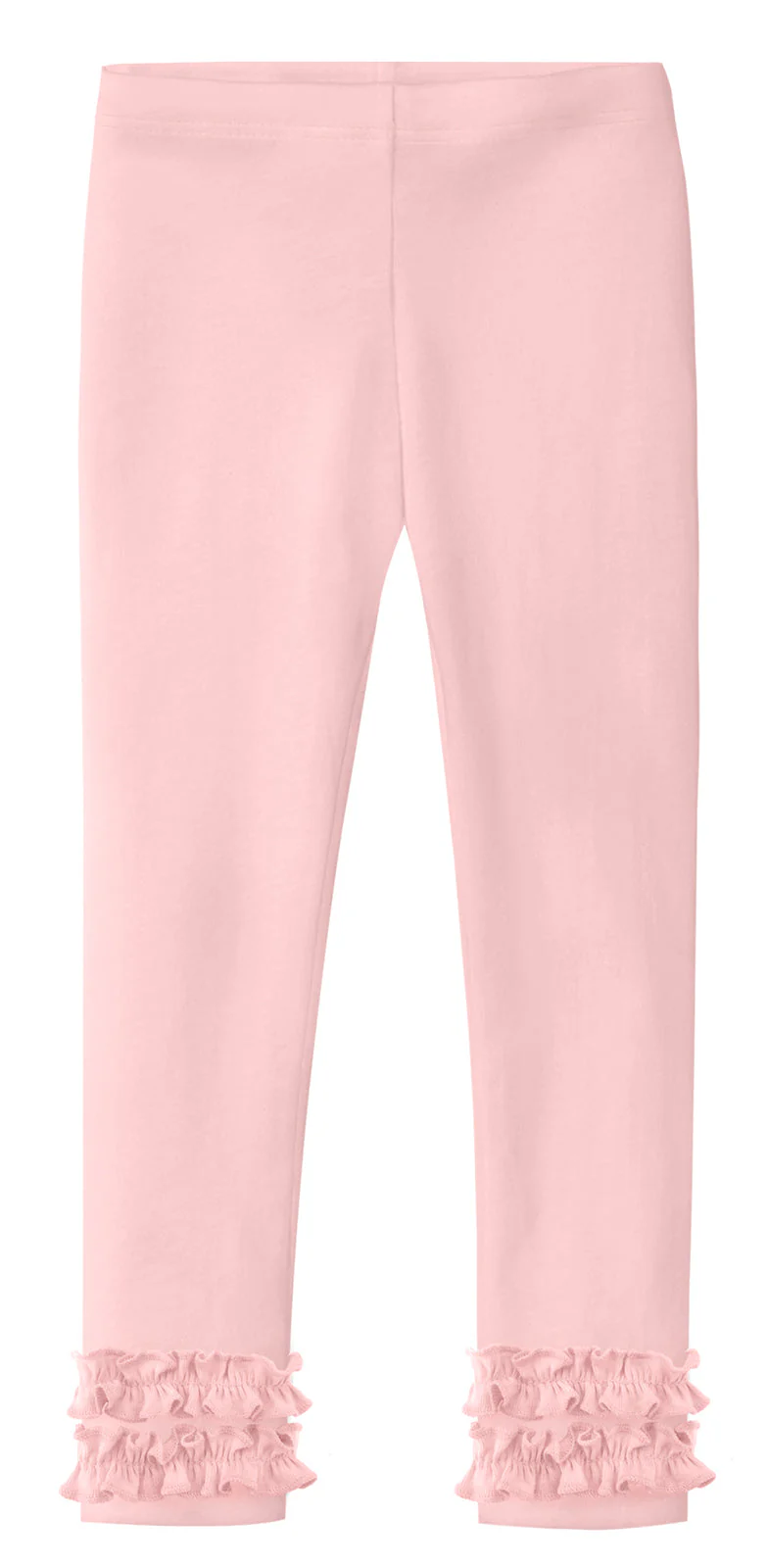 Girls Soft Cotton Ruffle Leggings | Pink - Drispect