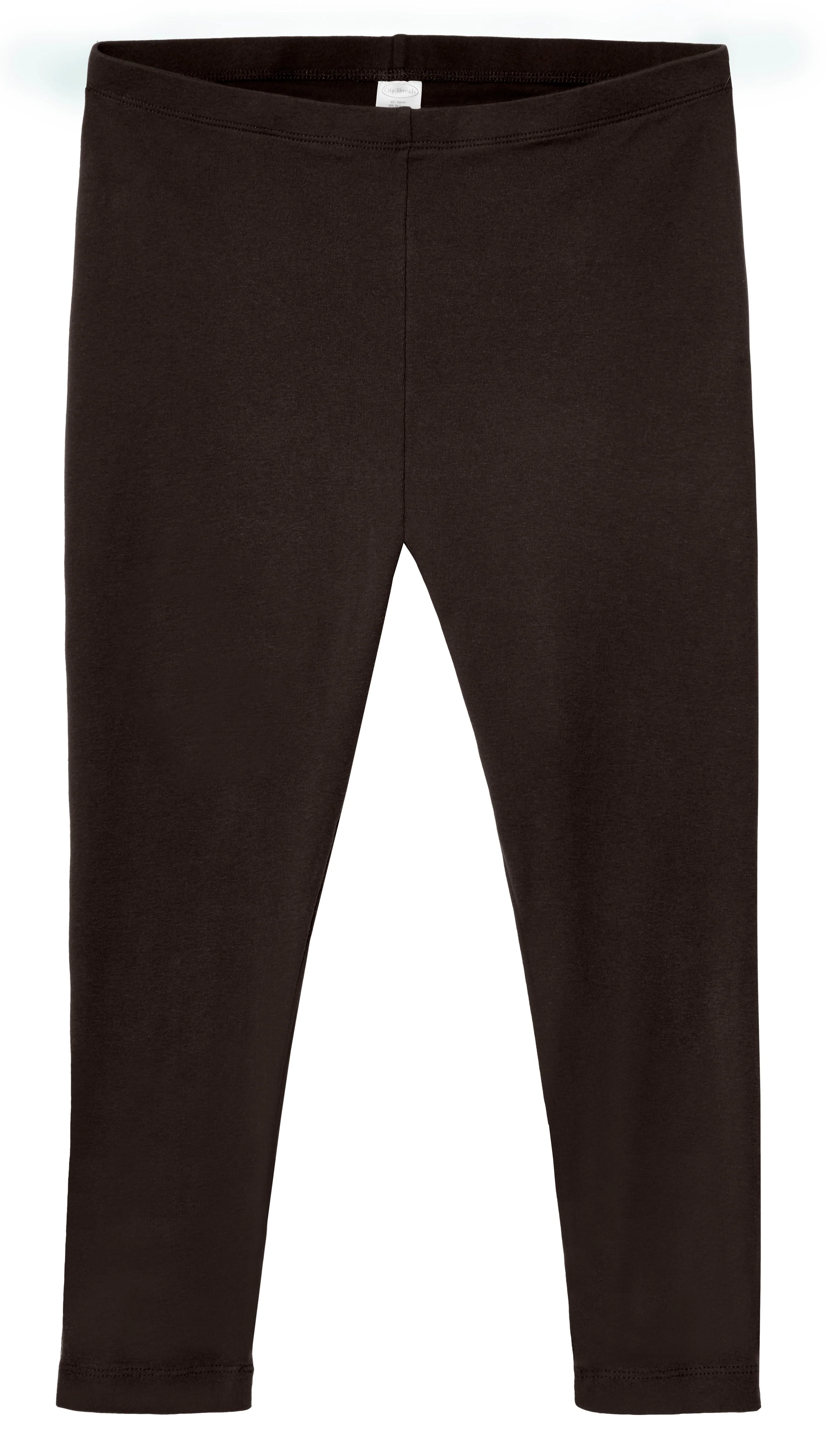 Women's 100% Cotton Soft Capri Leggings | Chocolate - Drispect