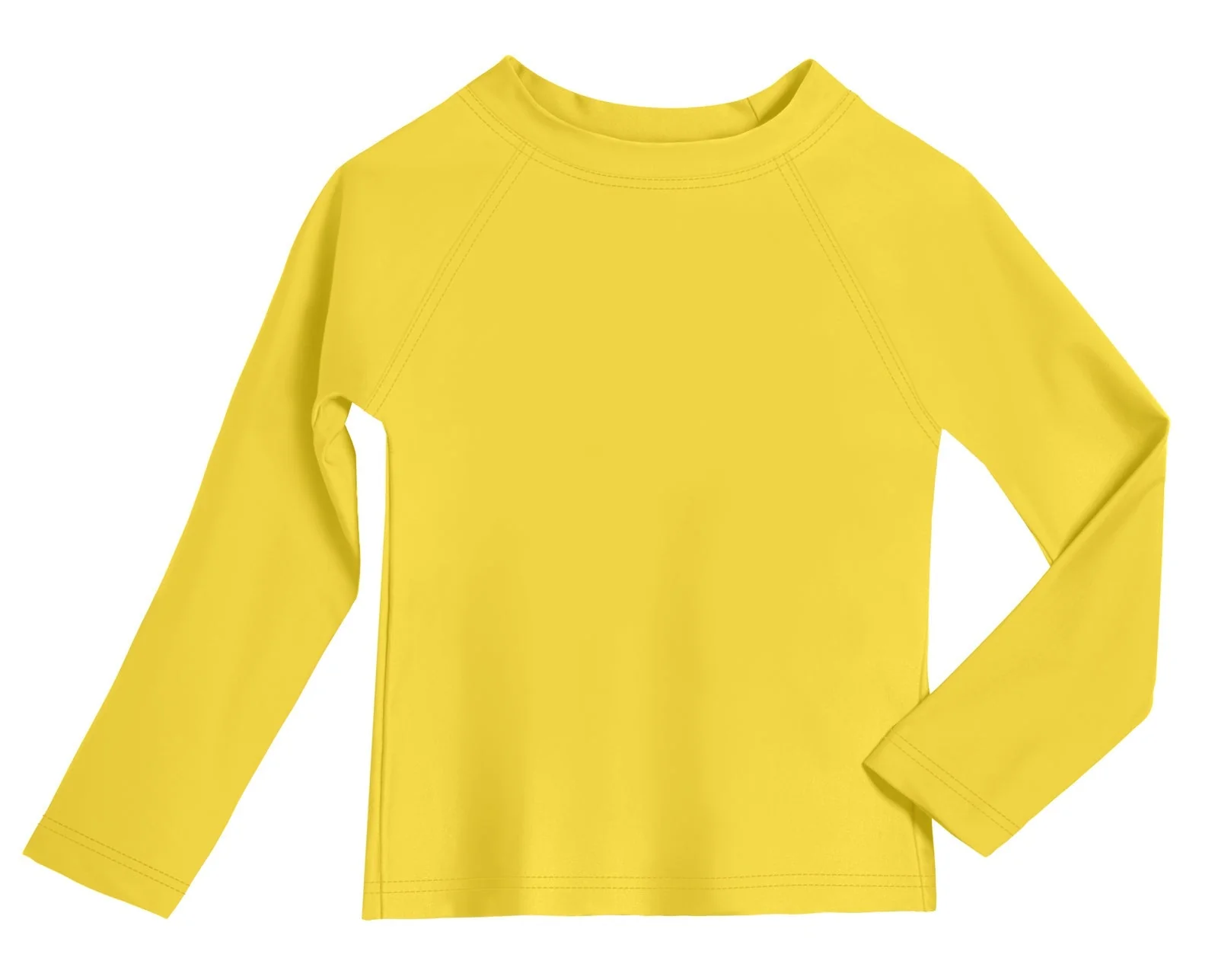 Boys UPF 50+ Recycled Nylon Long Sleeve Rashguard | Yellow - Drispect