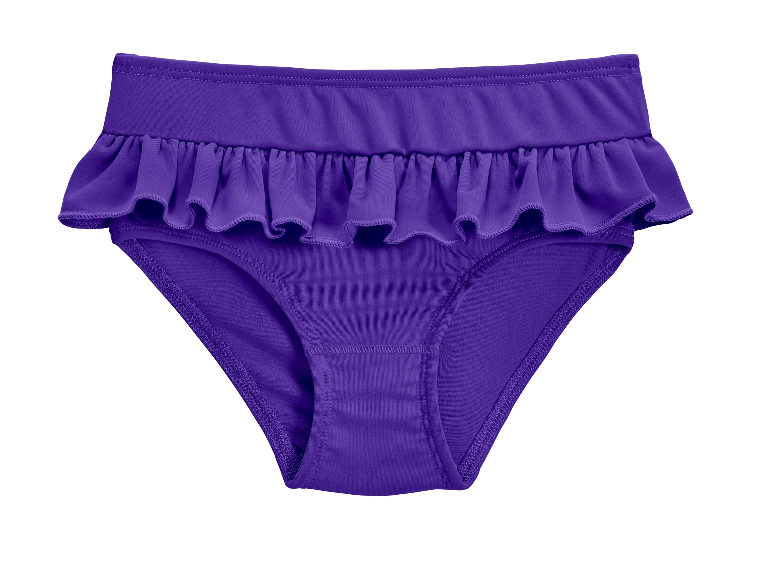 Girls UPF 50+ Ruffle Swim Briefs | Purple - Drispect