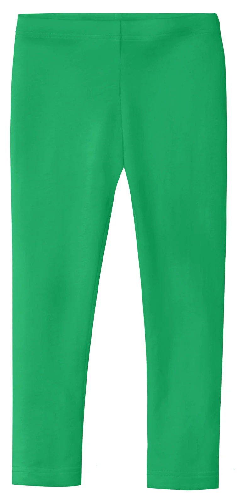 Girls Soft 100% Cotton Solid Colored Leggings | Elf Green - Drispect