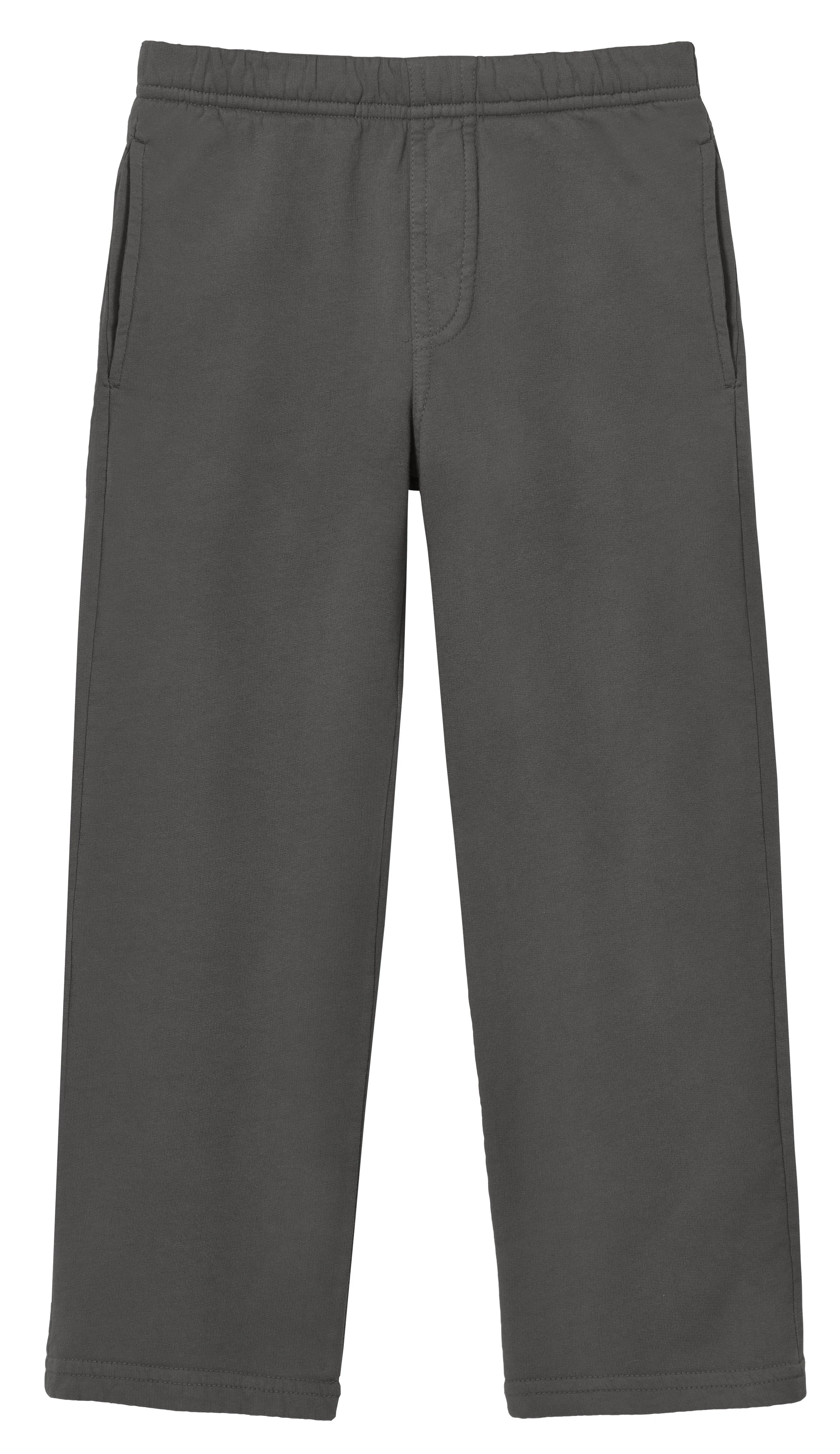 Boys Soft Cotton Fleece Straight Leg Pocket Pant | Charcoal - Drispect