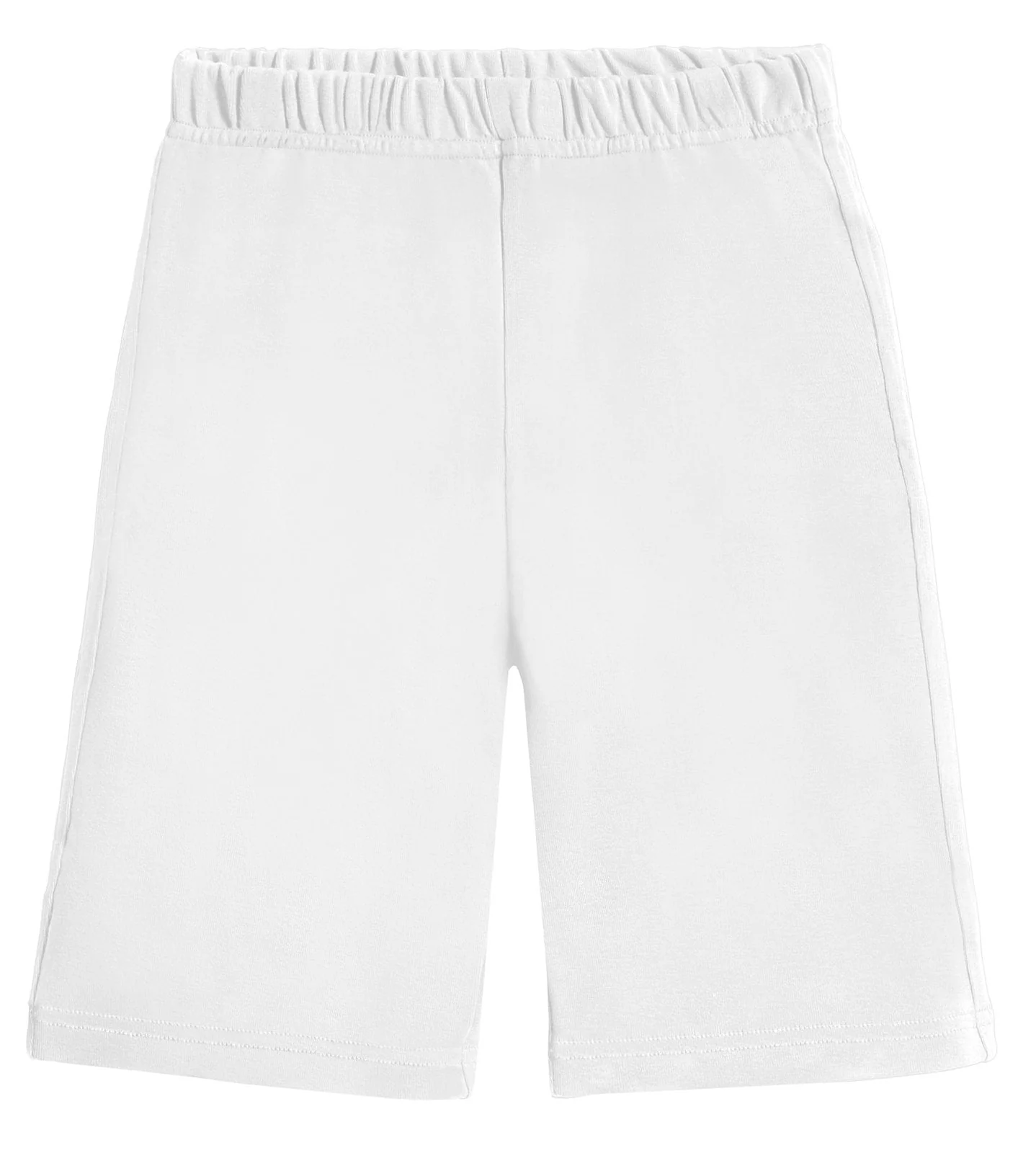 Boys Soft Cotton Athletic Short - UPF 50 + | White - Drispect