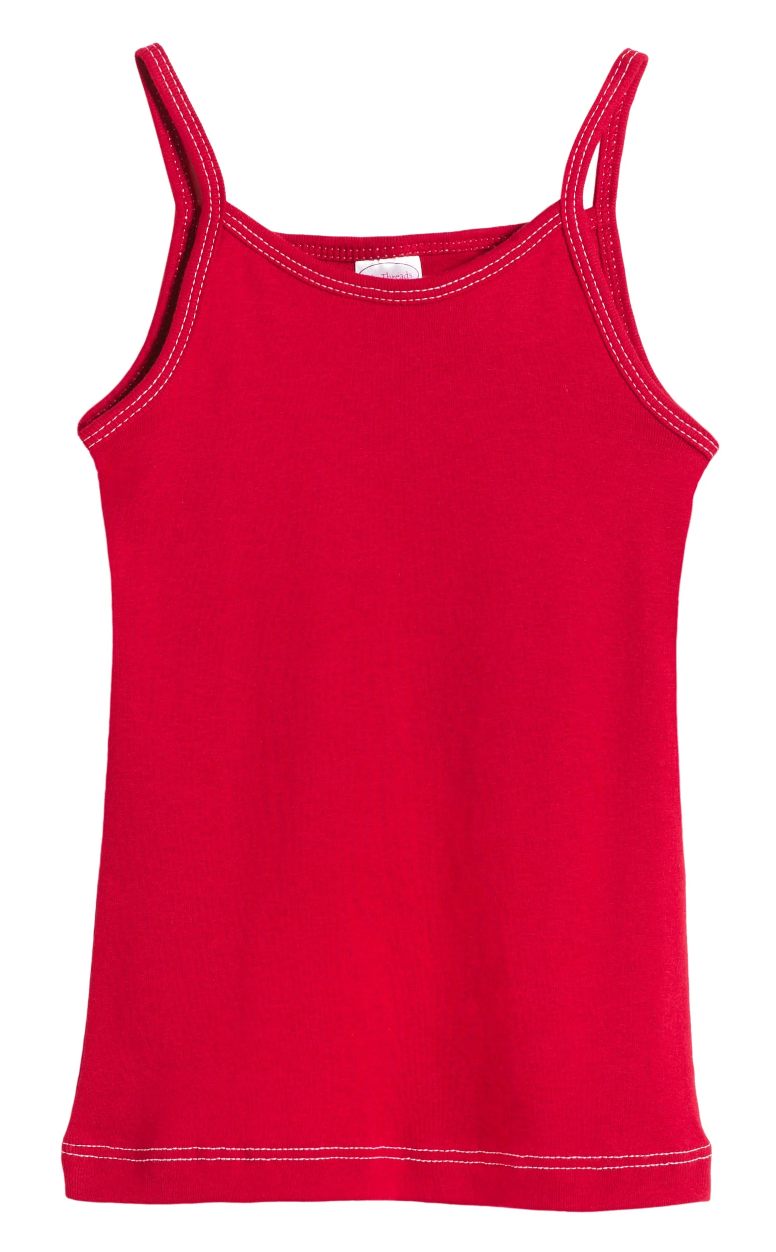 Girls Soft Cotton Camisole | Red - Drispect