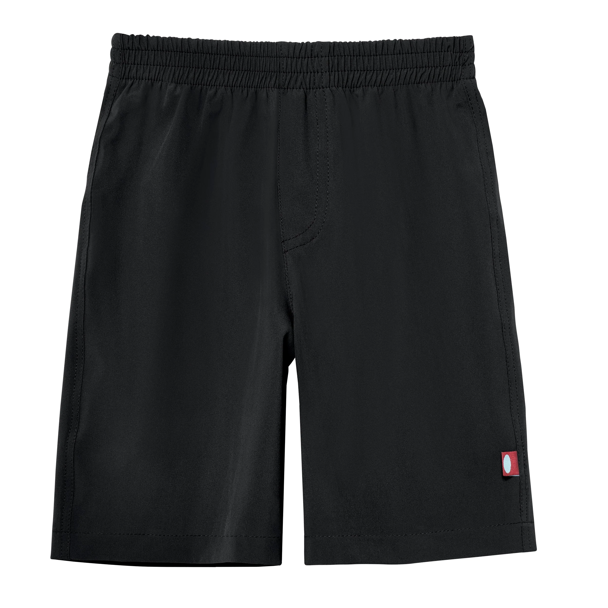 Boys UPF 50+ Soft Stretch Below the Knee Swim Board Shorts | Black - Drispect