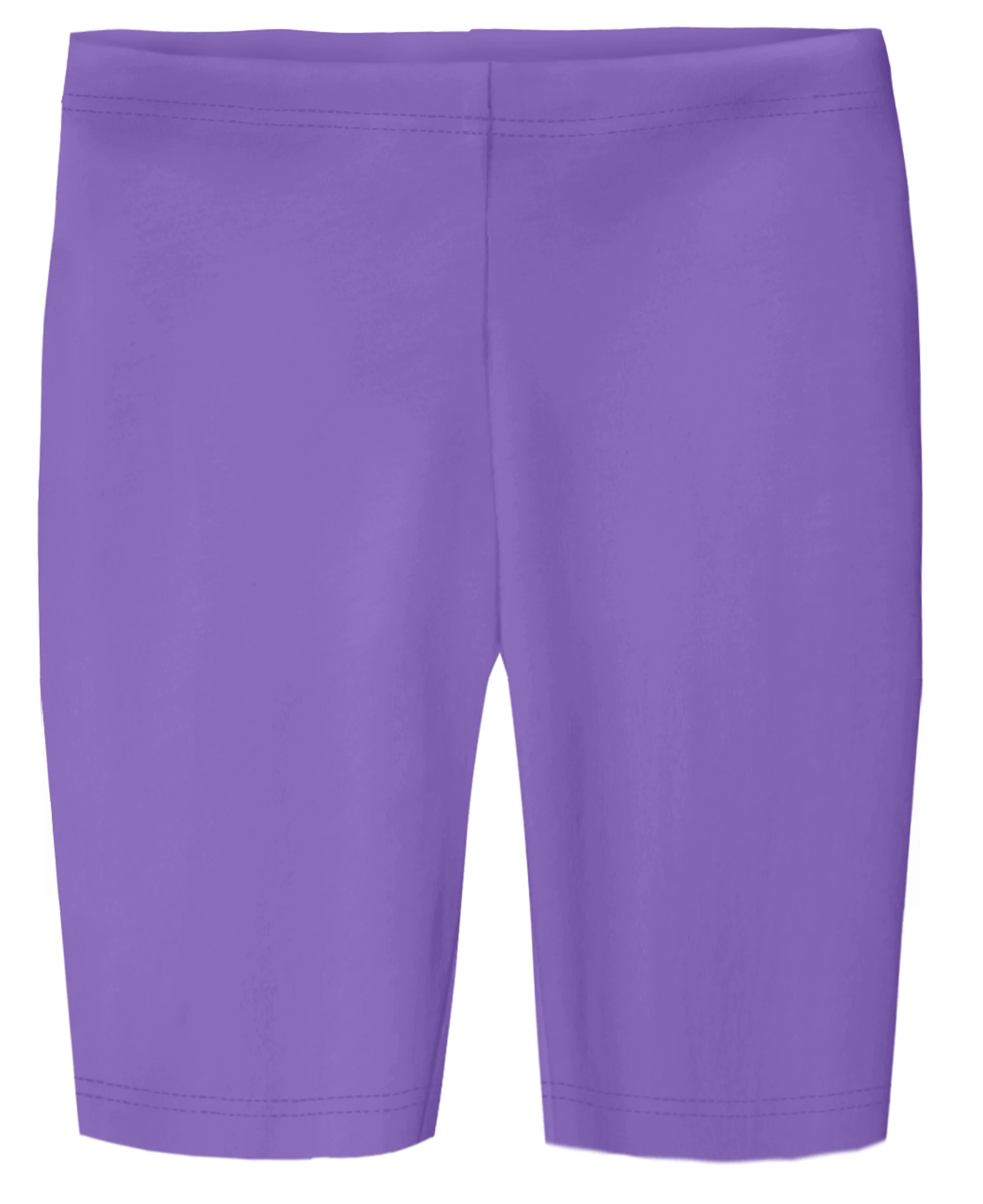 Girls Soft Cotton Long Bike Shorts | Deep Purple - Drispect