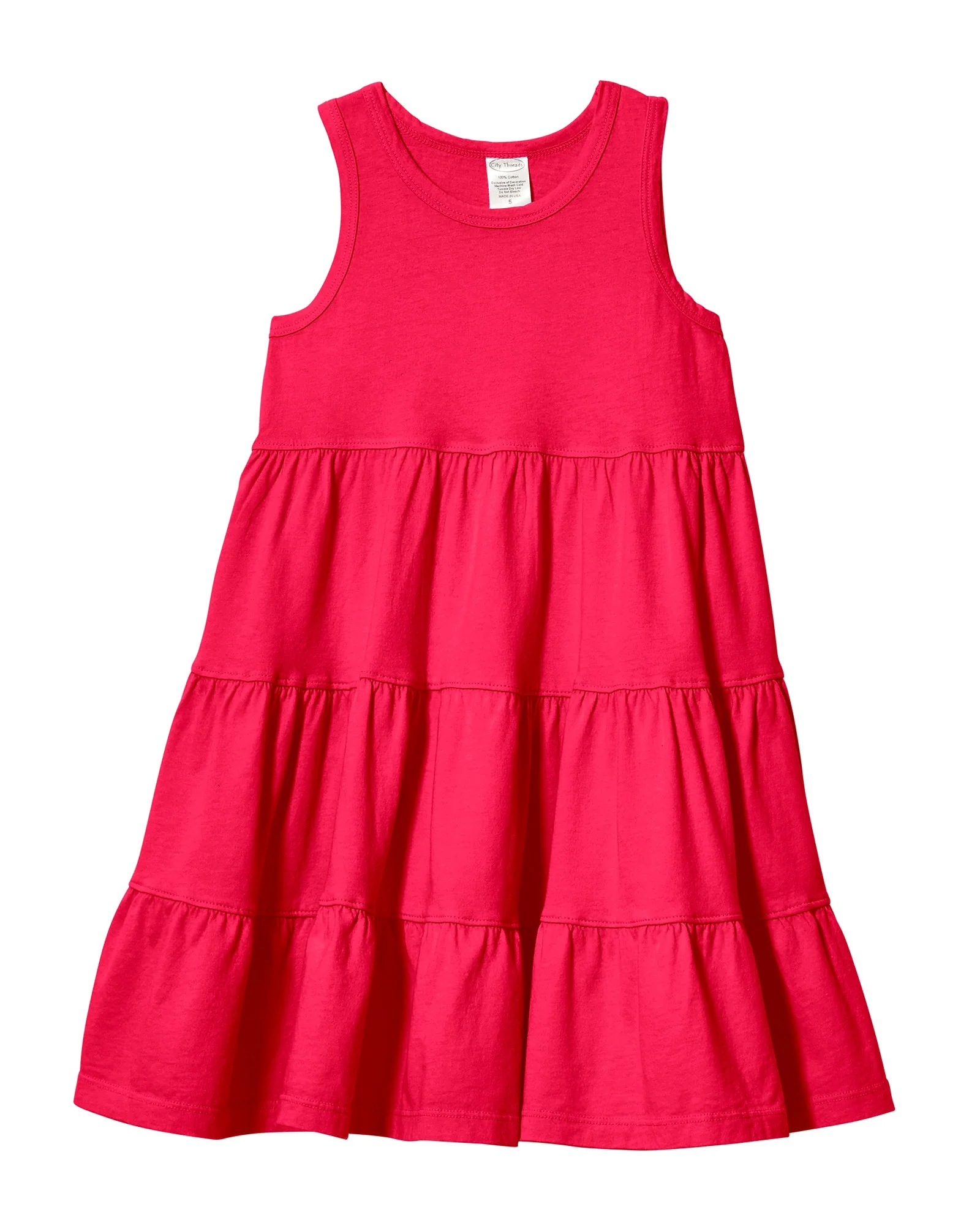 Girls Soft Cotton Jersey Tiered Tank Dress | Candy Apple - Drispect