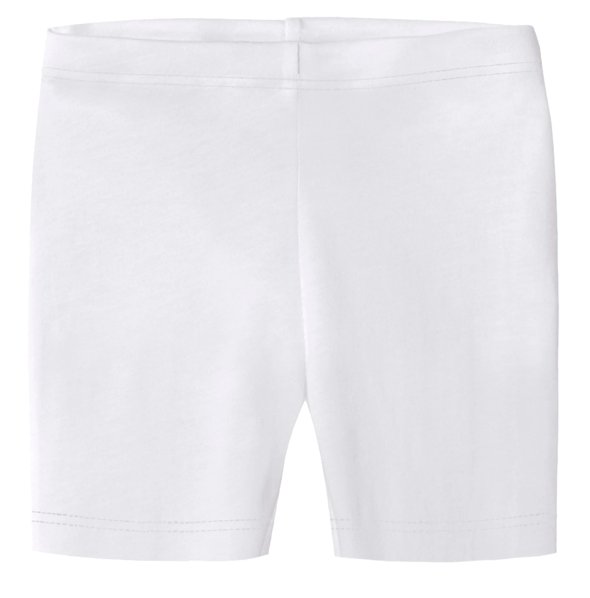 Girls Soft Organic Cotton Bike Shorts | White - Drispect