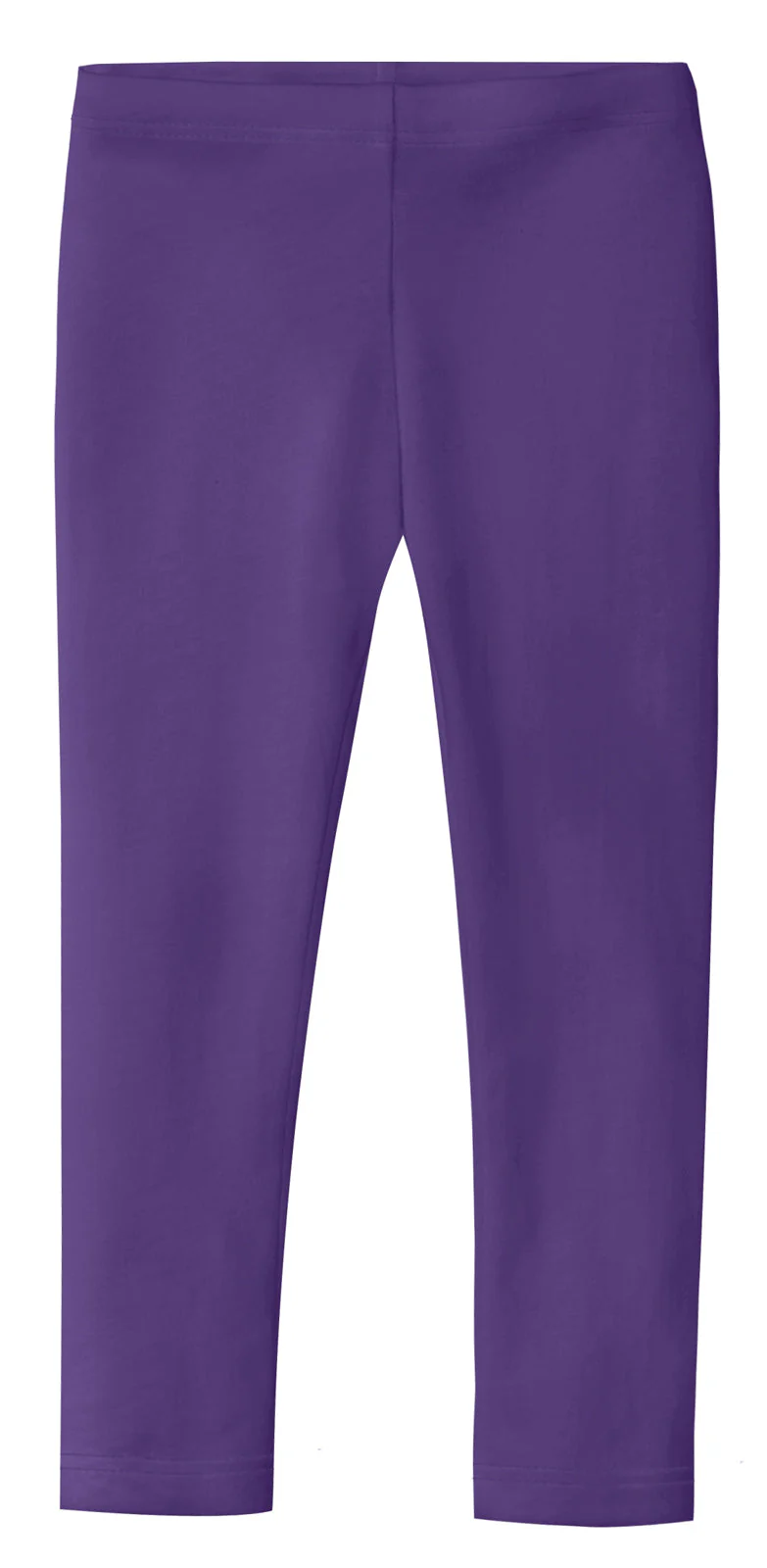Girls Soft 100% Cotton Solid Colored Leggings | Purple - Drispect