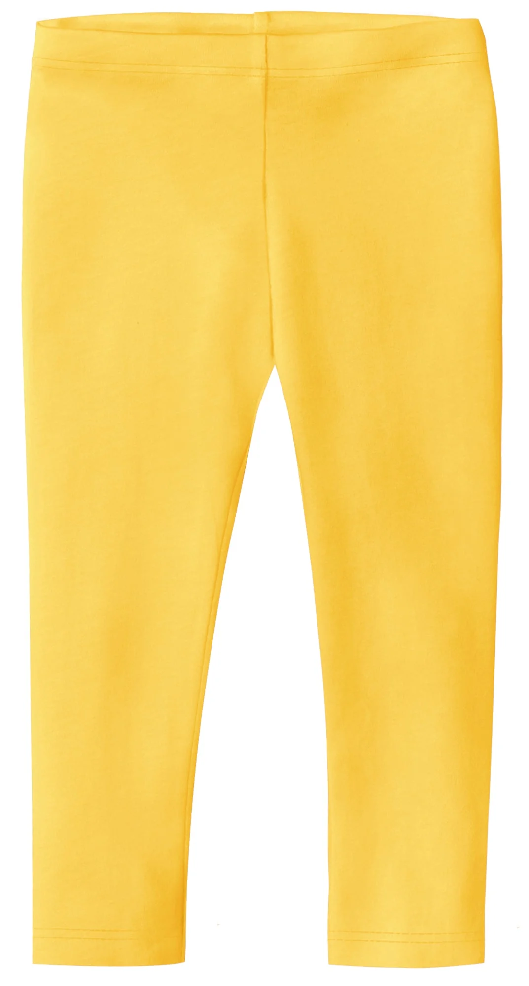 Girls Soft 100% Cotton Capri Leggings | Yellow - Drispect