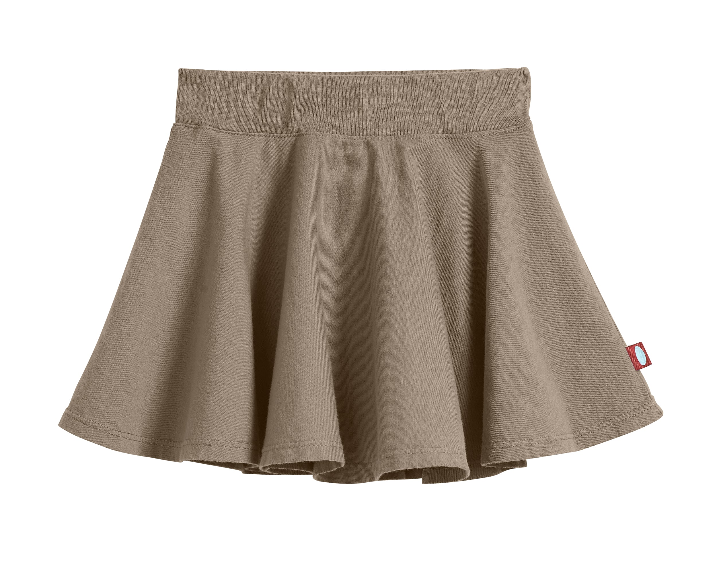 Girls Soft Cotton Jersey Twirly Skirt | Dark Khaki - Drispect