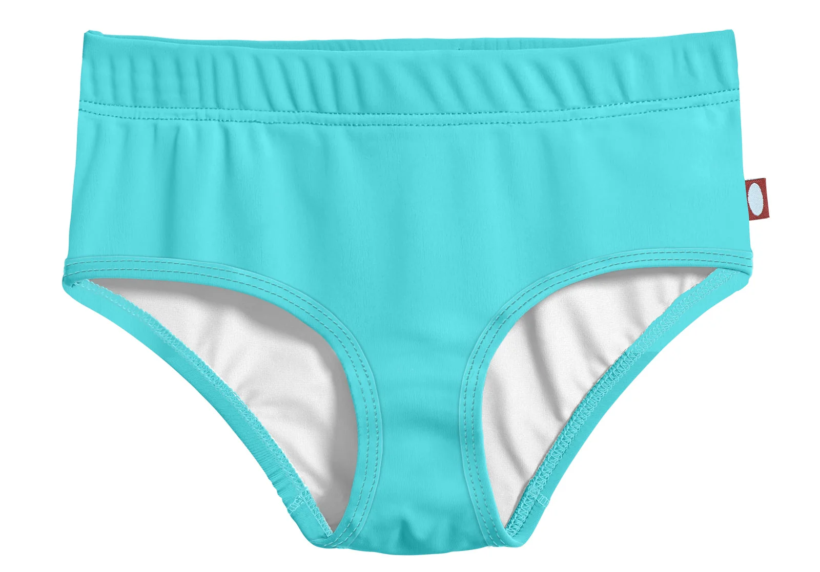 Girls UPF 50+ Lined High-Waisted Swim Briefs | Turquoise - Drispect