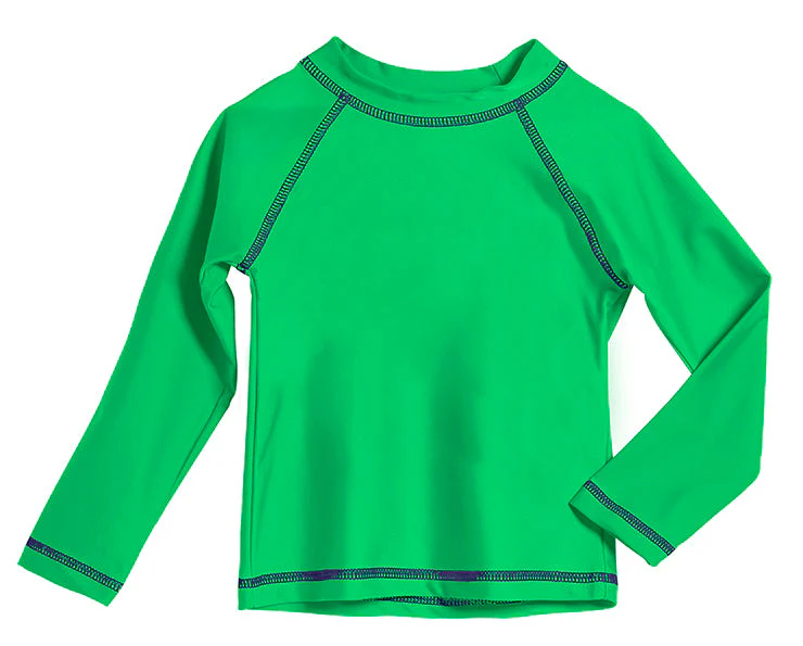 Boys UPF 50+ Long Sleeve Rashguard | Elf Green - Drispect