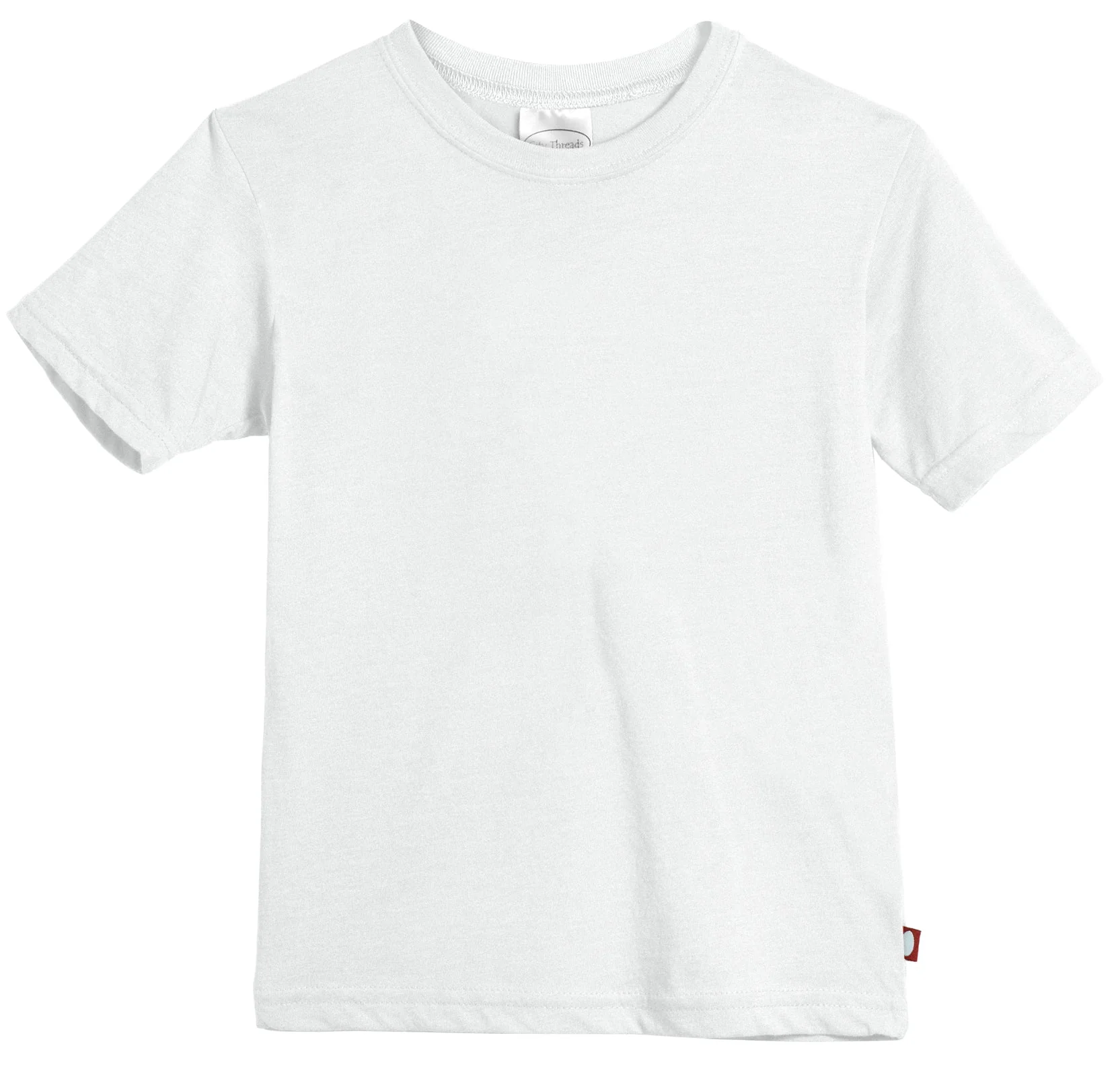 Boys Soft Cotton Jersey Short Sleeve Crew Tee | White - Drispect