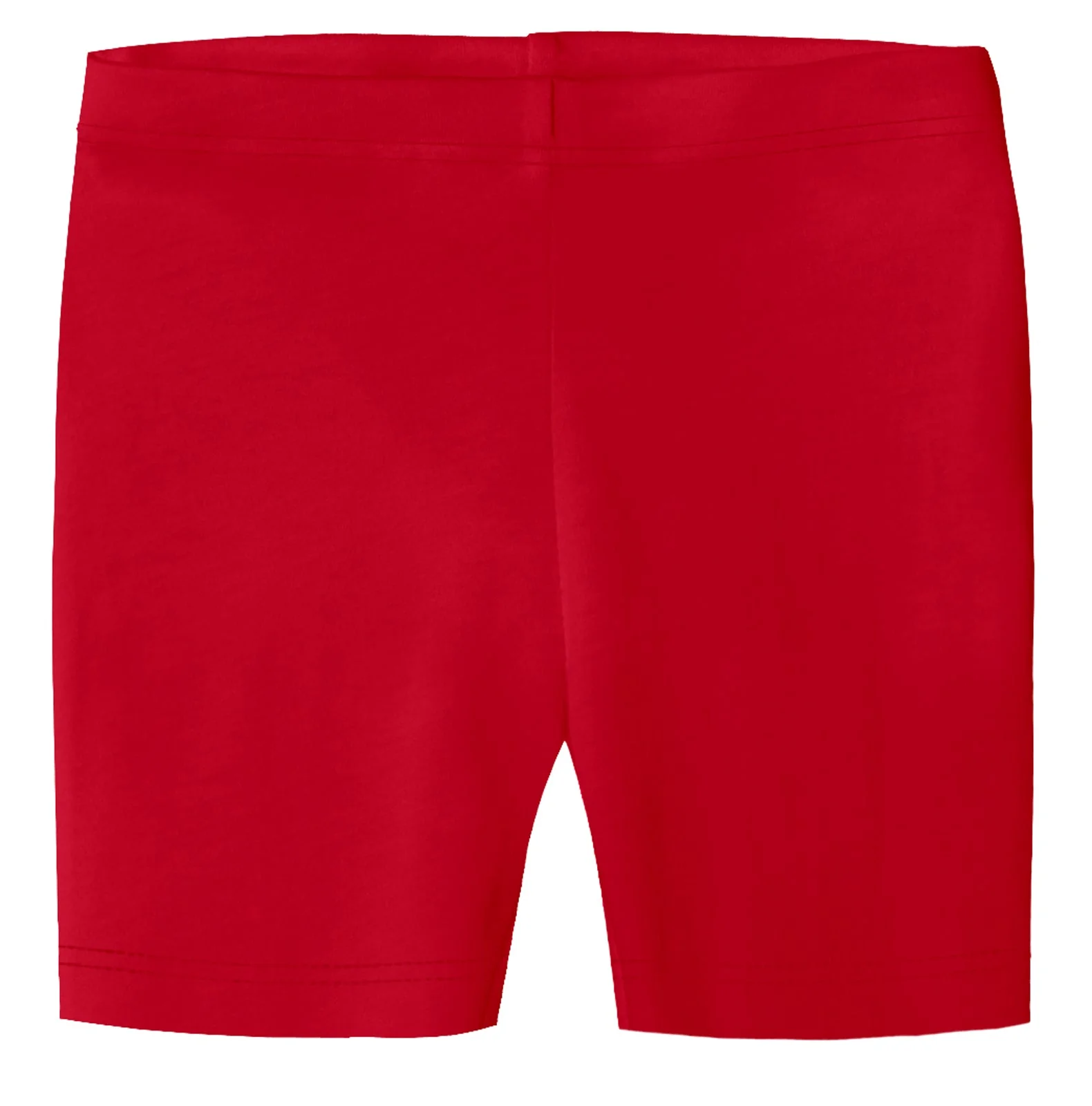 Girls Soft 100% Cotton Bike Shorts | Red - Drispect