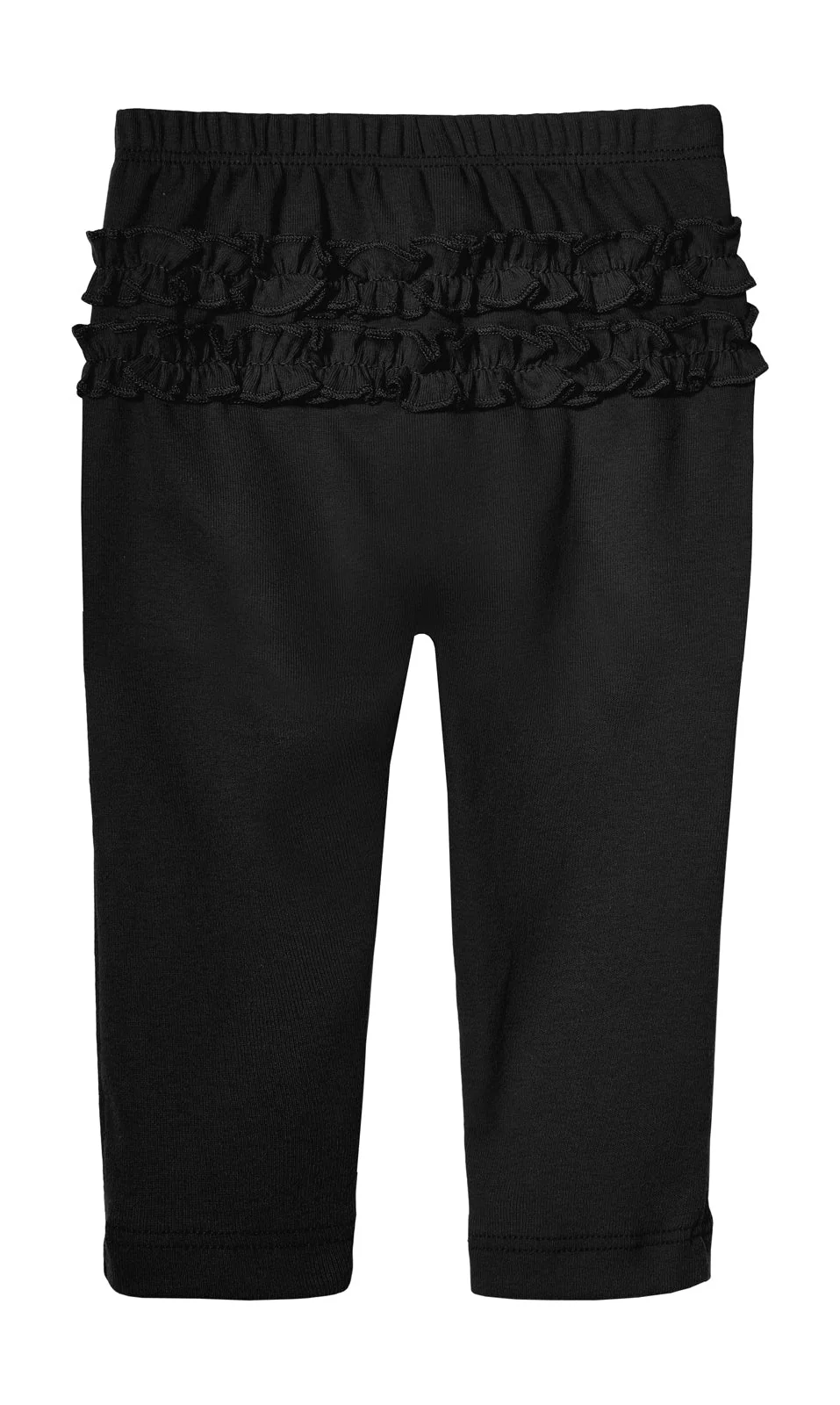 Baby Ruffle Butt Soft Cotton Leggings | Black - Drispect