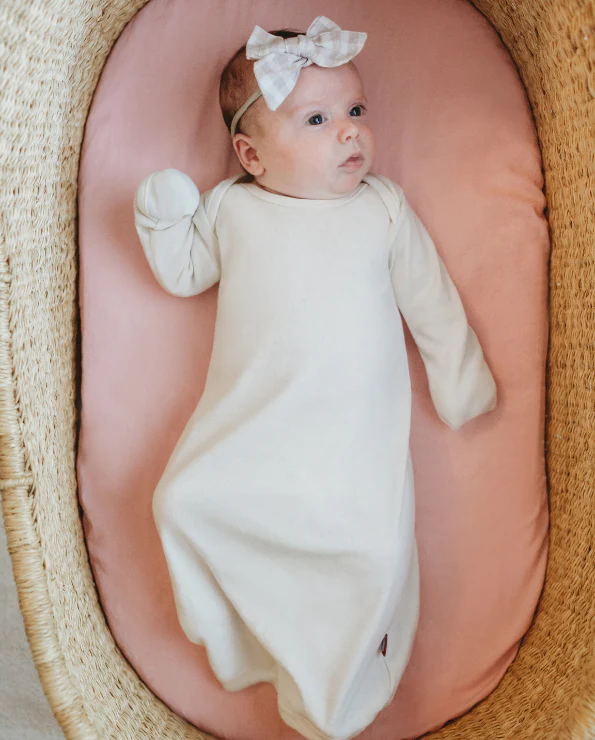 Super-Soft Organic Cotton Baby Rib Gown | Elf Green - Drispect