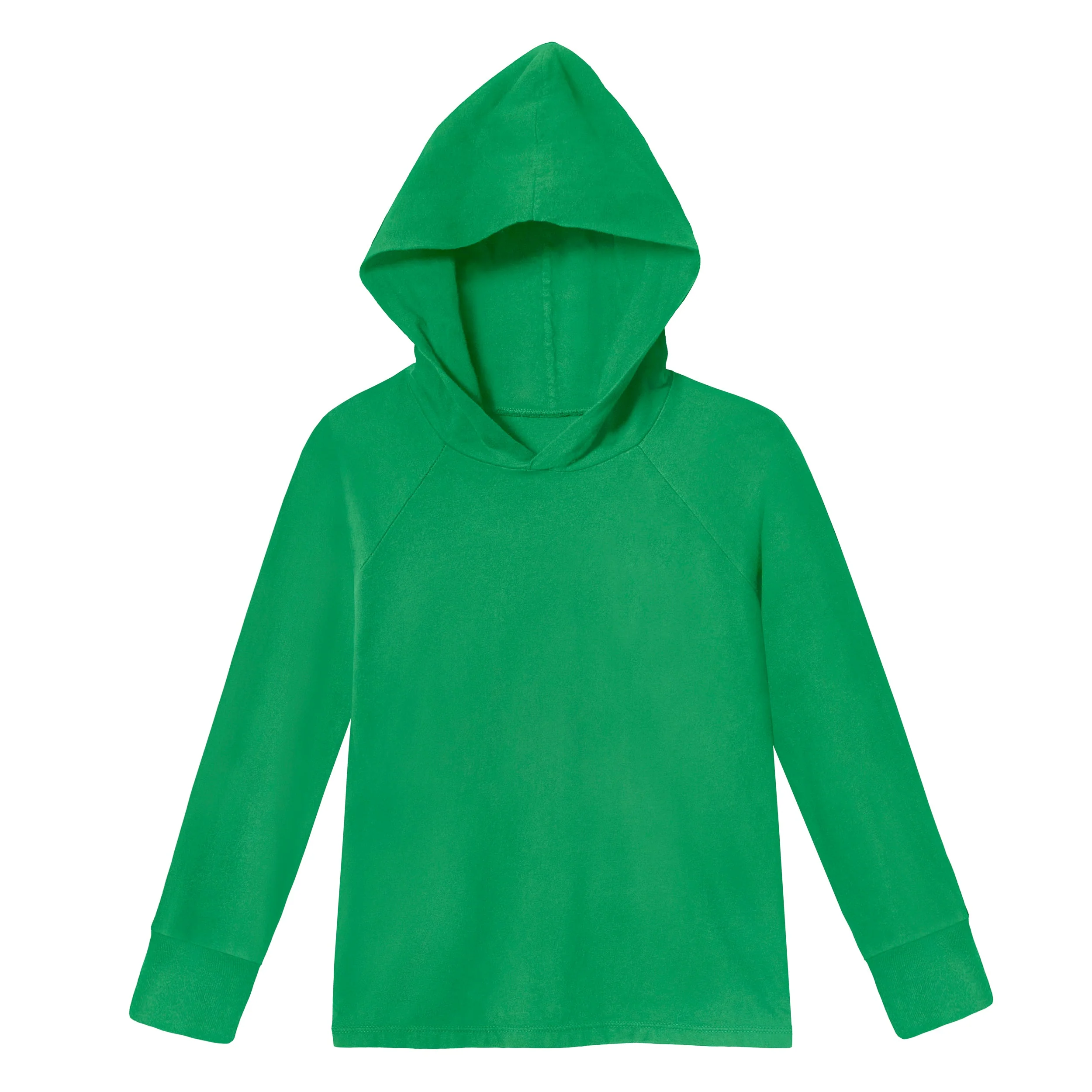 Boys Soft 100% Cotton Medium-Weight Long Sleeve Hooded Tee With Cuffs | Elf - Drispect
