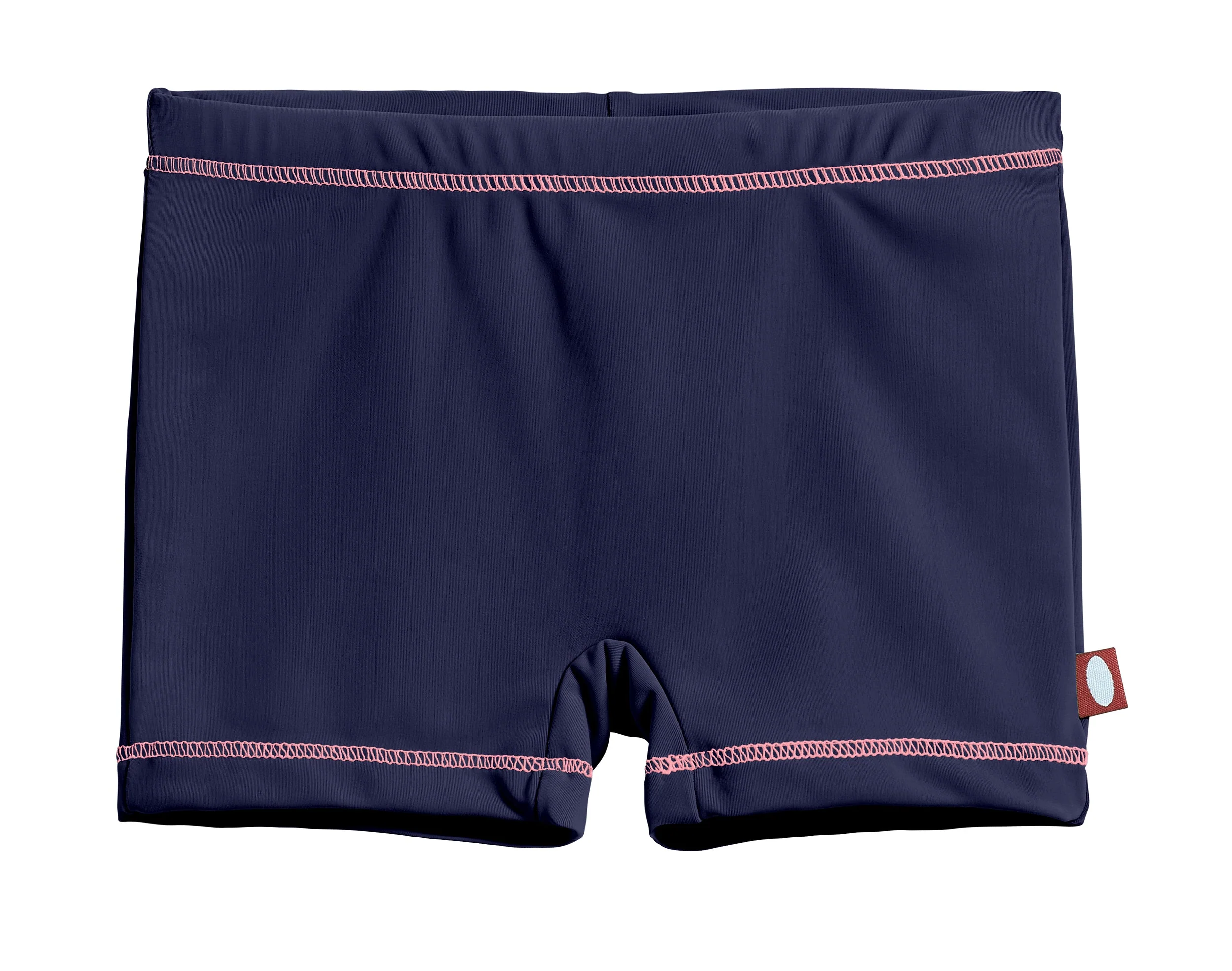 Girls UPF 50+ Swim Boy Shorts  | Navy w. Bubblegum Stitch - Drispect