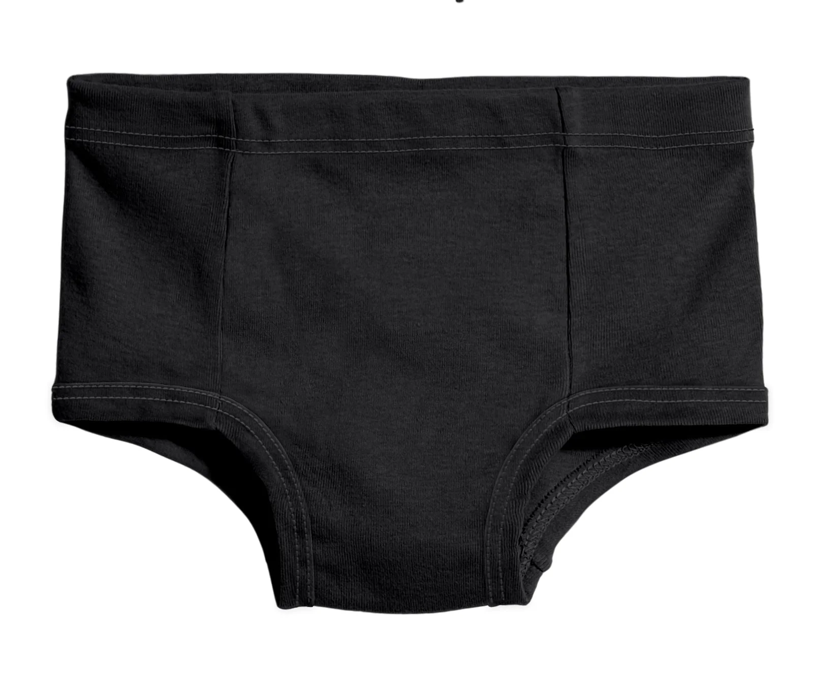 Boys and Girls Soft Cotton Simple Brief | Black - Drispect
