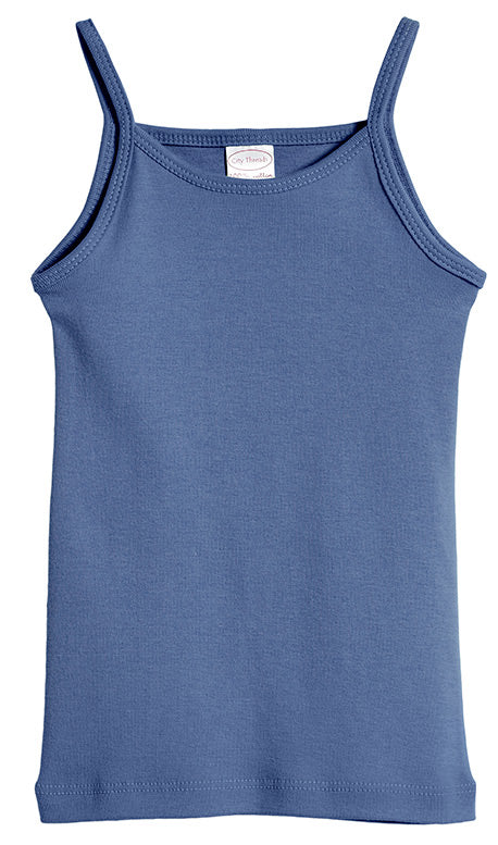 Girls Soft Cotton Camisole | Denim Blue - Drispect