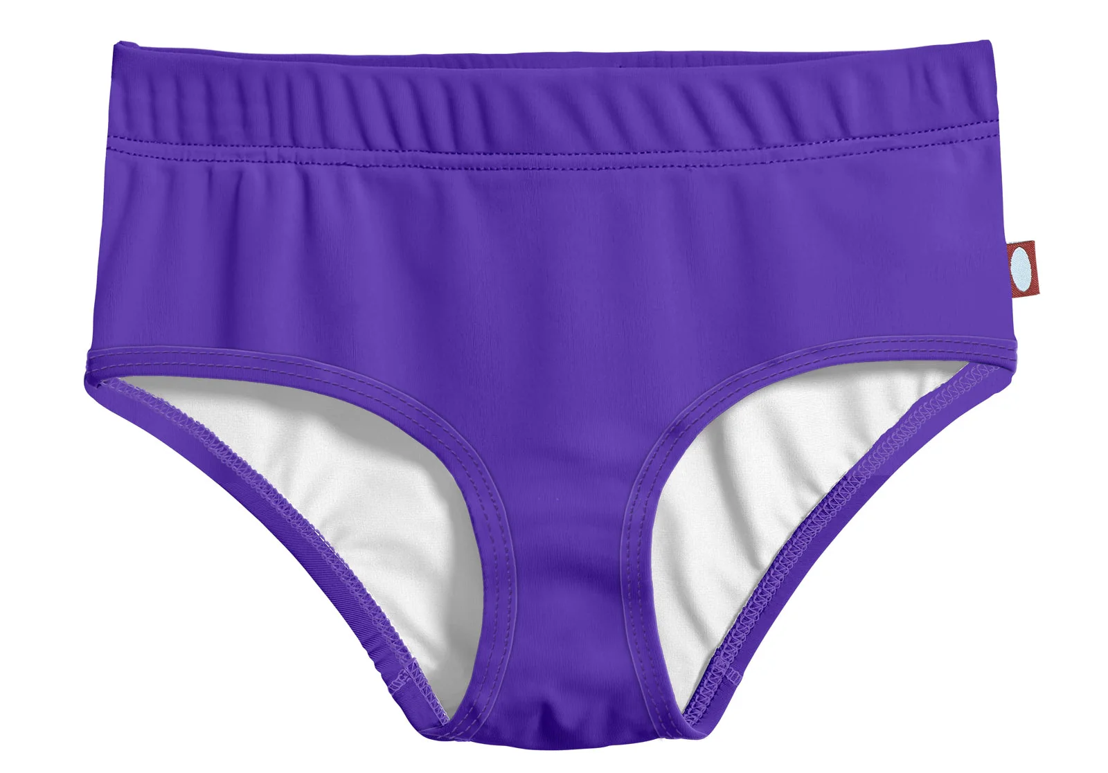 Girls UPF 50+ Lined High-Waisted Swim Briefs | Purple - Drispect